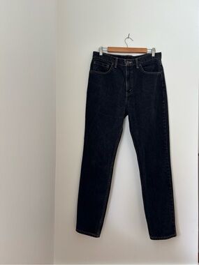Dream vintage Levi’s 512 black jeans 90s contrast stitch high waist tapered leg